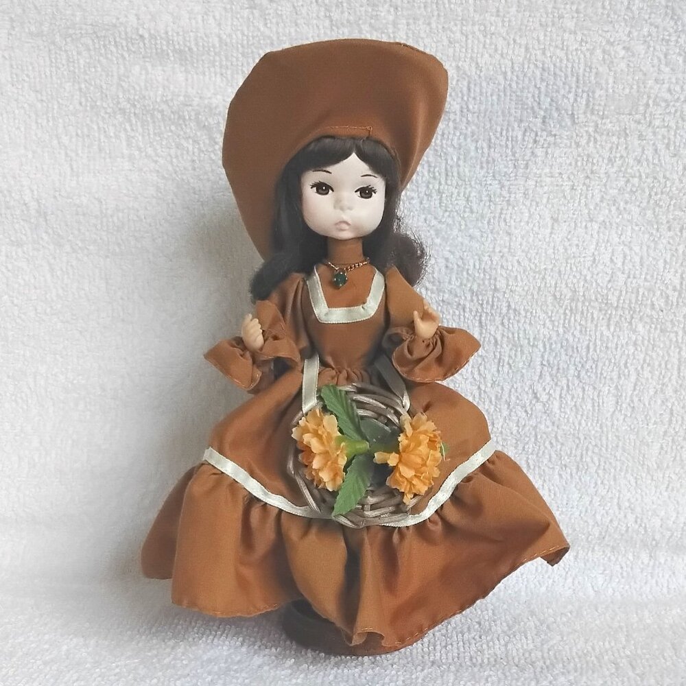 8 3/8" Bradley Doll on Wooden Base with Wire Frame Body!!